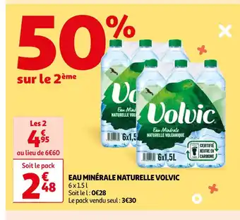 Auchan Supermarché VOLVIC EAU MINÉRALE NATURELLE offre