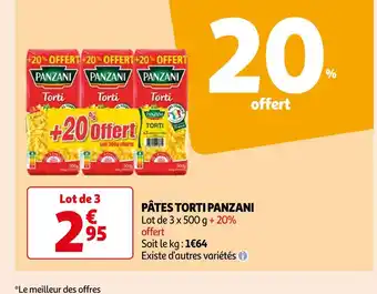 Auchan Supermarché PANZANI PÂTES TORTI offre