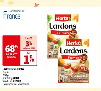 Auchan Supermarché HERTA LARDONS offre