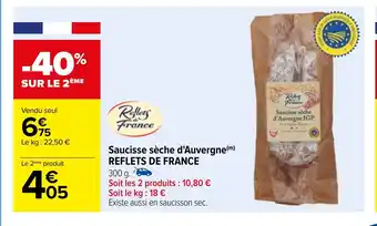 Carrefour Saucisse sèche d'Auvergne (m) offre