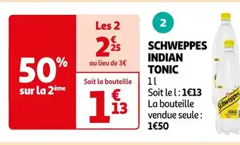 Auchan Supermarché SCHWEPPES SCHWEPPES INDIAN TONIC offre