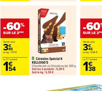 Carrefour Céréales Spécial K KELLOGG'S offre