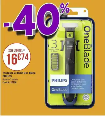 Géant Casino Philips tondeuse à barbe one blade offre