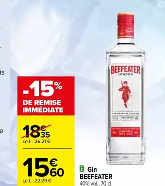 Carrefour i Gin BEEFEATER offre