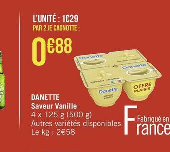 Danette danette saveur vanille