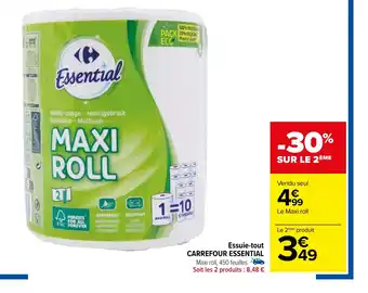 Carrefour Essuie-tout CARREFOUR ESSENTIAL offre