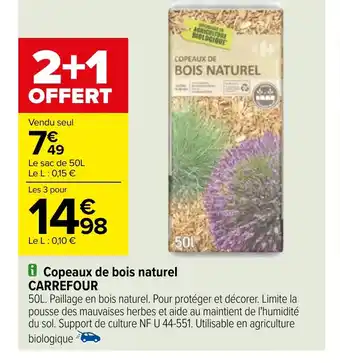 Carrefour 8 Copeaux de bois naturel offre