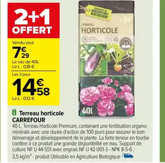 Carrefour Terreau horticole offre