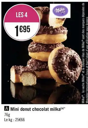 Géant Casino Milka mini donut chocolat milka offre