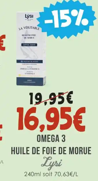 Naturalia OMEGA 3 HUILE DE FOIE DE MORUE offre