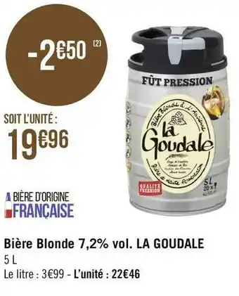 Géant Casino La goudale bière blonde 7,2% vol. offre
