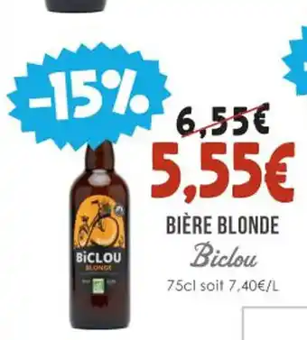 Naturalia BIÈRE BLONDE Biclou offre