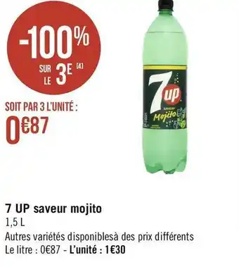 Géant Casino Seven up 7 up saveur mojito offre
