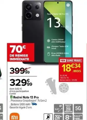 Carrefour Redmi Note 13 Pro offre