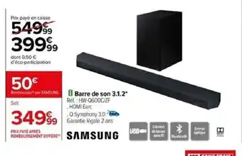 Carrefour Barre de son 3.1.2 offre