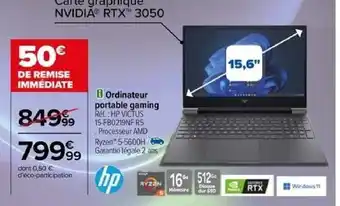 Carrefour Ordinateur portable gaming offre