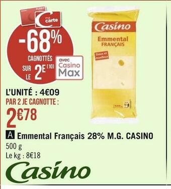 Casino emmental français 28% m.g.