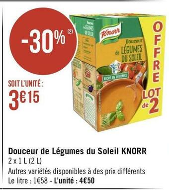 Géant Casino Knorr douceur de légumes du soleil offre