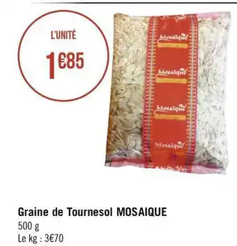 Mosaique graine de tournesol