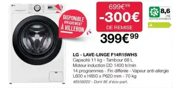 Costco LG - LAVE-LINGE F14R15WHS Capacité 11 kg - Tambour 68 L offre