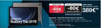 Costco SAMSUNG-TABLETTE TACTILE GALAXY TAB S9 FE offre