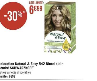 Schwarzkopf coloration natural & easy 542 blond clair cendré*