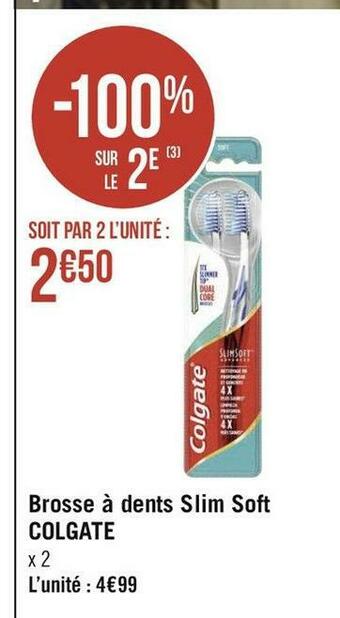 Géant Casino Colgate brosse à dents slim soft offre