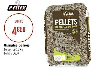 Géant Casino Pellex granulés de bois offre