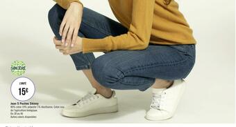 Géant Casino Jean 5 poches skinny offre