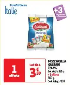 Auchan Galbani - mozzarella offre