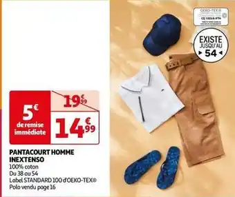 Auchan Inextenso - pantacourt homme offre