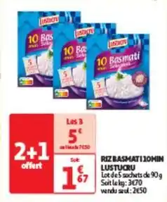 Auchan Lustucru - riz basmati 10 min offre