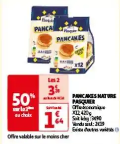 Auchan Pasquier - pancakes nature offre