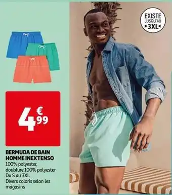 Auchan Inextenso - bermuda de bain homme offre