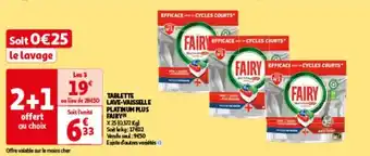 Auchan Fairy - tablette lave-vaisselle platinum plus offre