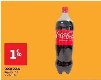 Auchan Supermarché Coca cola - regular 1.5 l offre