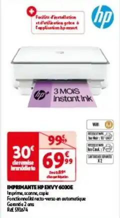 Auchan Hp - imprimante envy 6030e offre