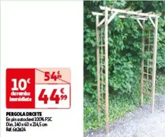 Auchan Pergola droite offre