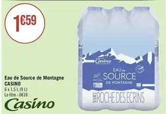 Géant Casino Casino - eau de source de montagne offre