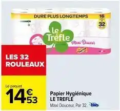 Carrefour Le trefle - papier hygiénique offre