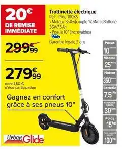 Carrefour Urban glide - trottinette électrique offre