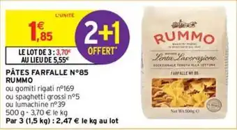 Intermarché Rummo - pâtes farfalle n°85 offre