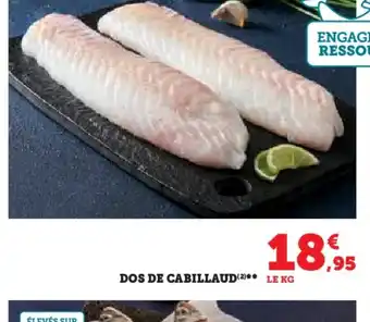 Super U DOS DE CABILLAUD offre