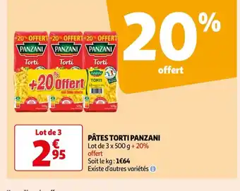 Auchan Supermarché PÂTES TORTI PANZANI offre