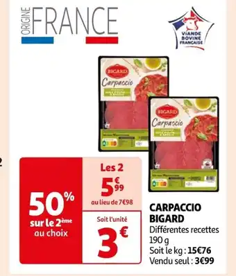 Auchan Supermarché CARPACCIO BIGARD offre