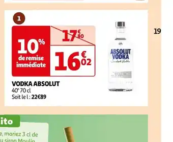 Auchan Supermarché VODKA ABSOLUT offre