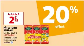 Auchan PÂTES TORTI PANZANI offre