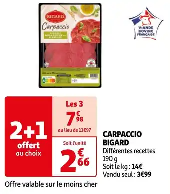 Auchan CARPACCIO BIGARD offre