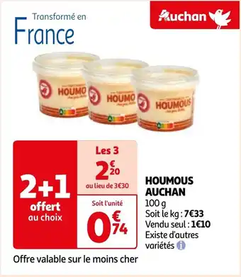 Auchan HOUMOUS AUCHAN offre