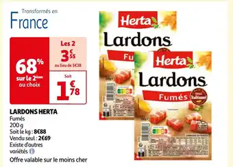 Auchan LARDONS HERTA offre